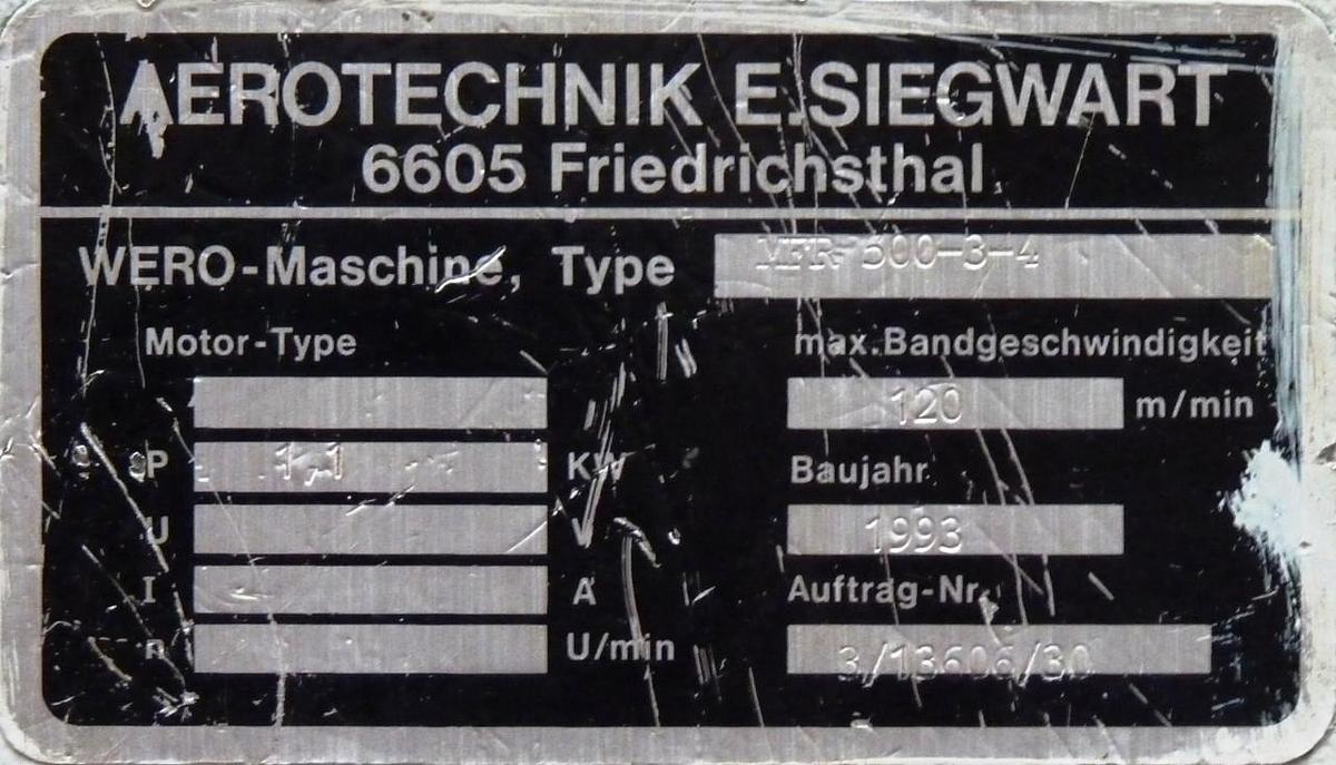 Gebraucht AEROTECHNIK  E.SIEGWART MFR 300-3-4