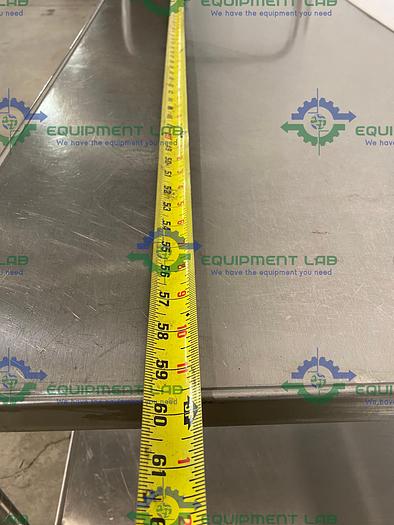 Used Metro  60" W x 24" D x 38" H Two Tier Stainless Steel Rolling Utility Cart