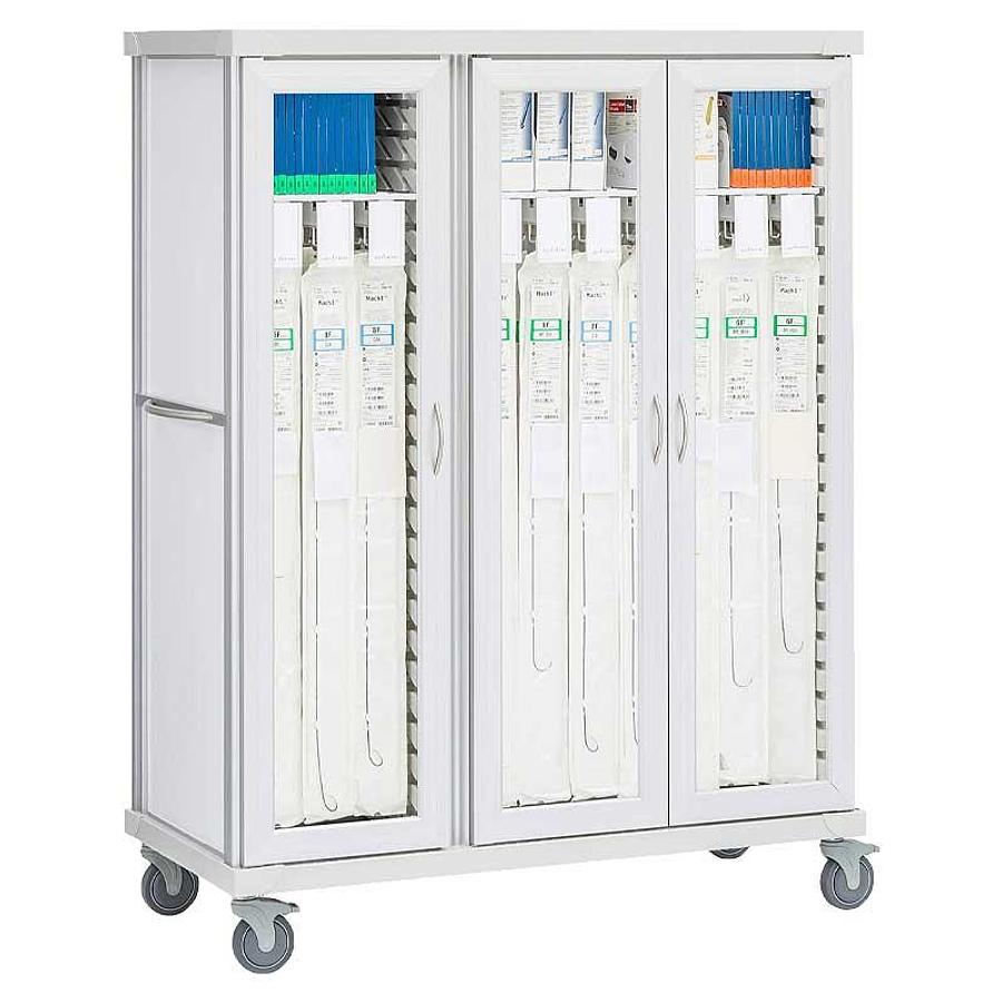 Three Column Catheter Cart, Mobile