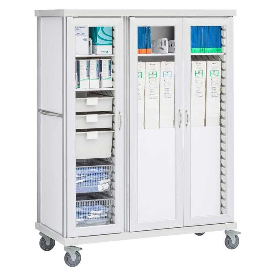 Three Column Boxed Catheter Cart, Mobile