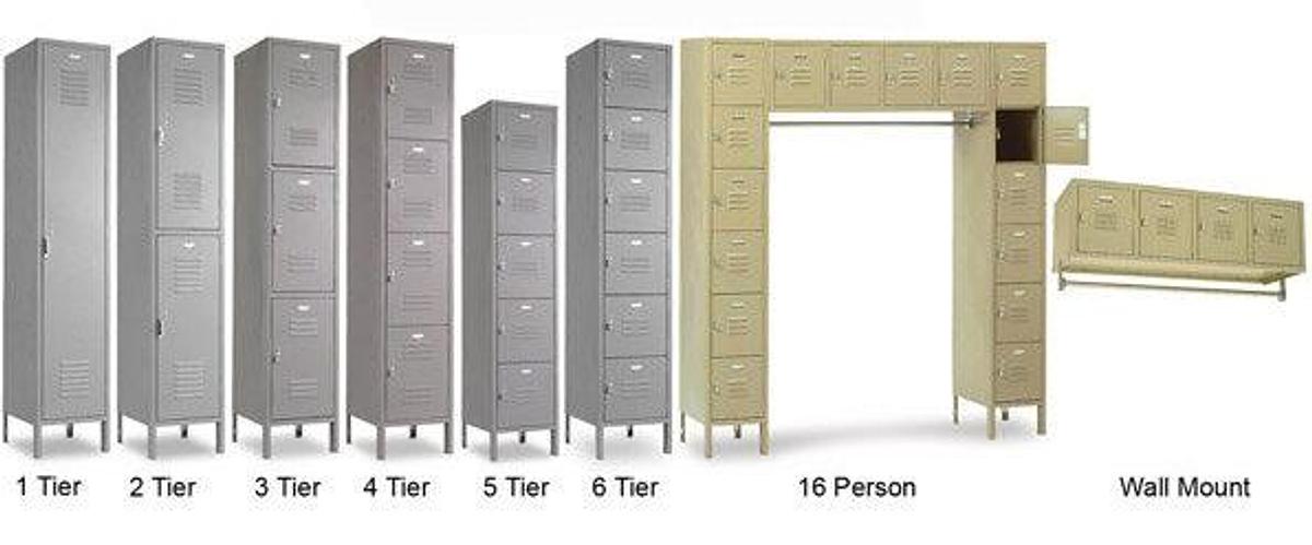 Single Tier Locker Set, 3-Wide, 12″ x 15″ x 78″