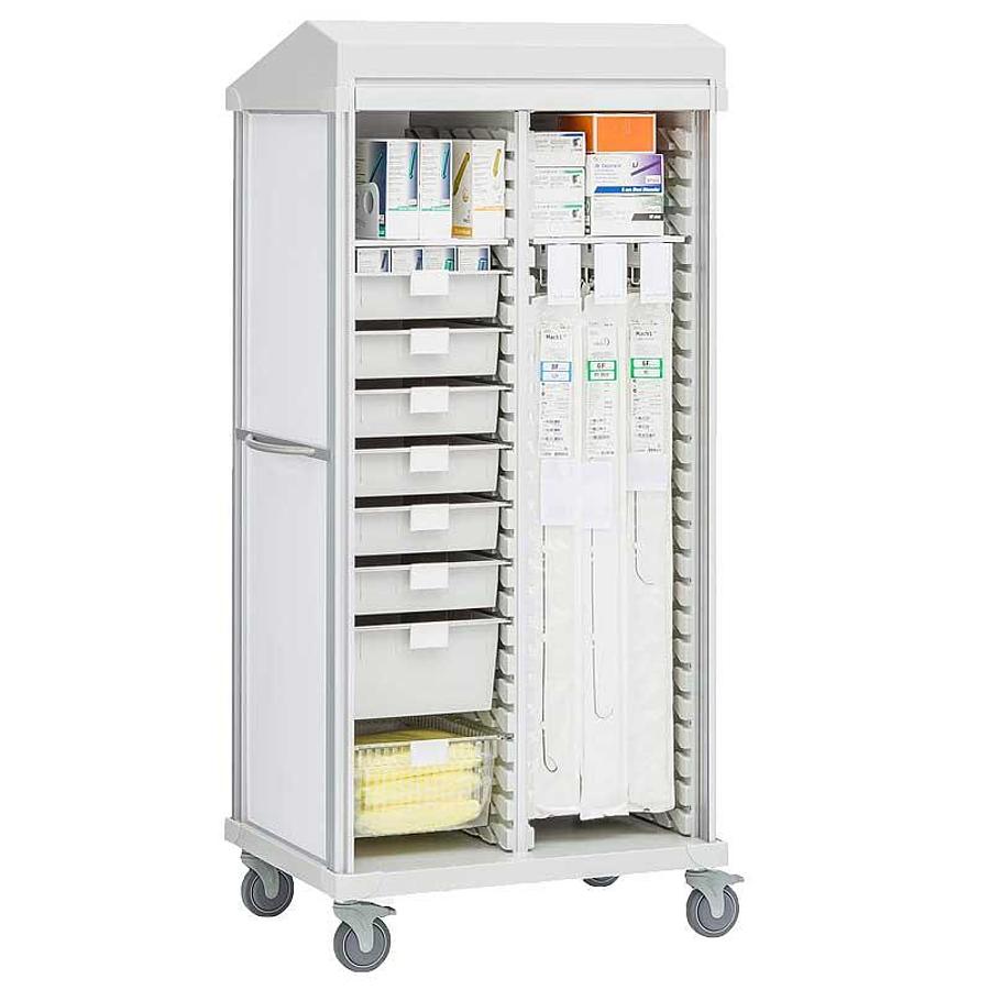Catheter and Supply Cart, Double Column, Mobile