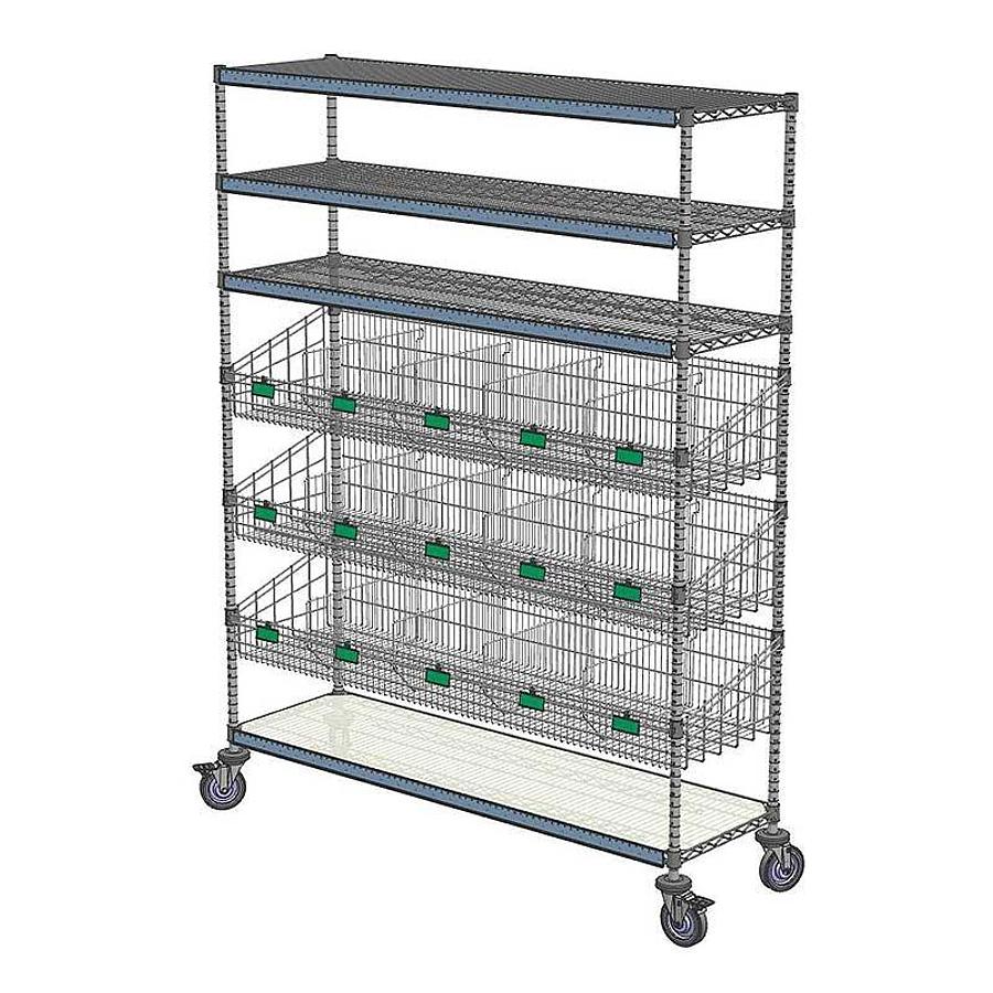 Combination Shelving Unit, 24″ x 60″ x 80″, 4F3B