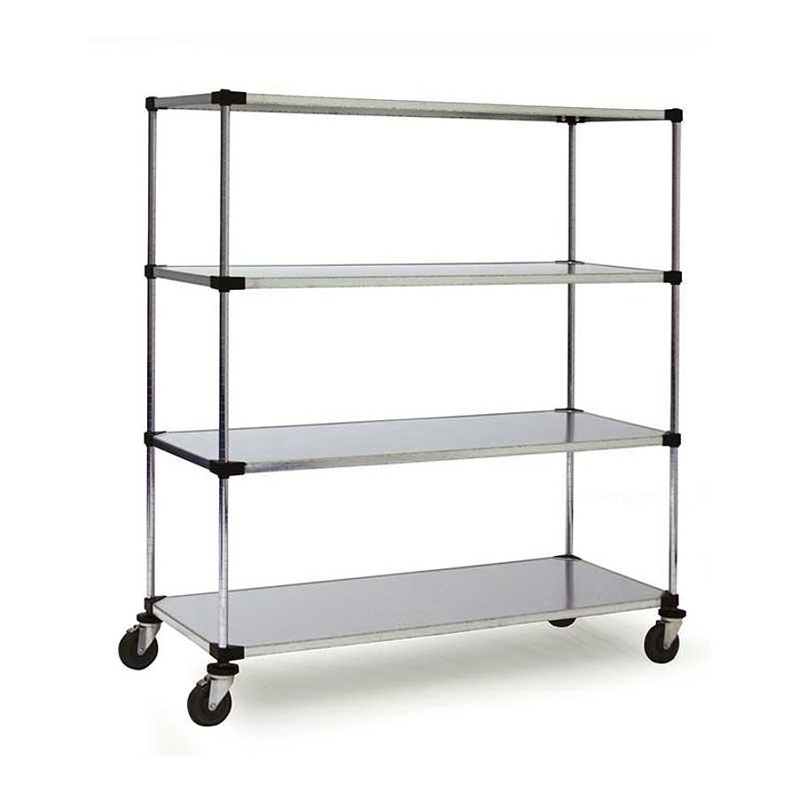 Solid Shelving Unit, 18″ x 48″ x 80″, 4-Tier