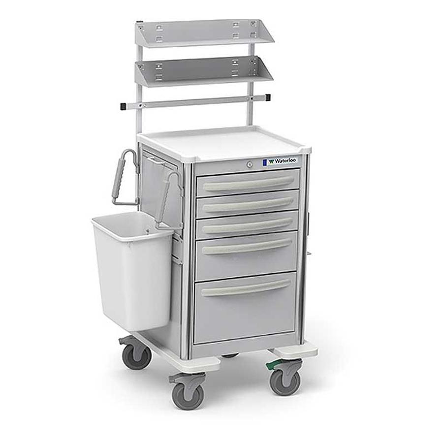 Suture Cart with Suture Shelf, 5-Drawers, Junior Aluminum