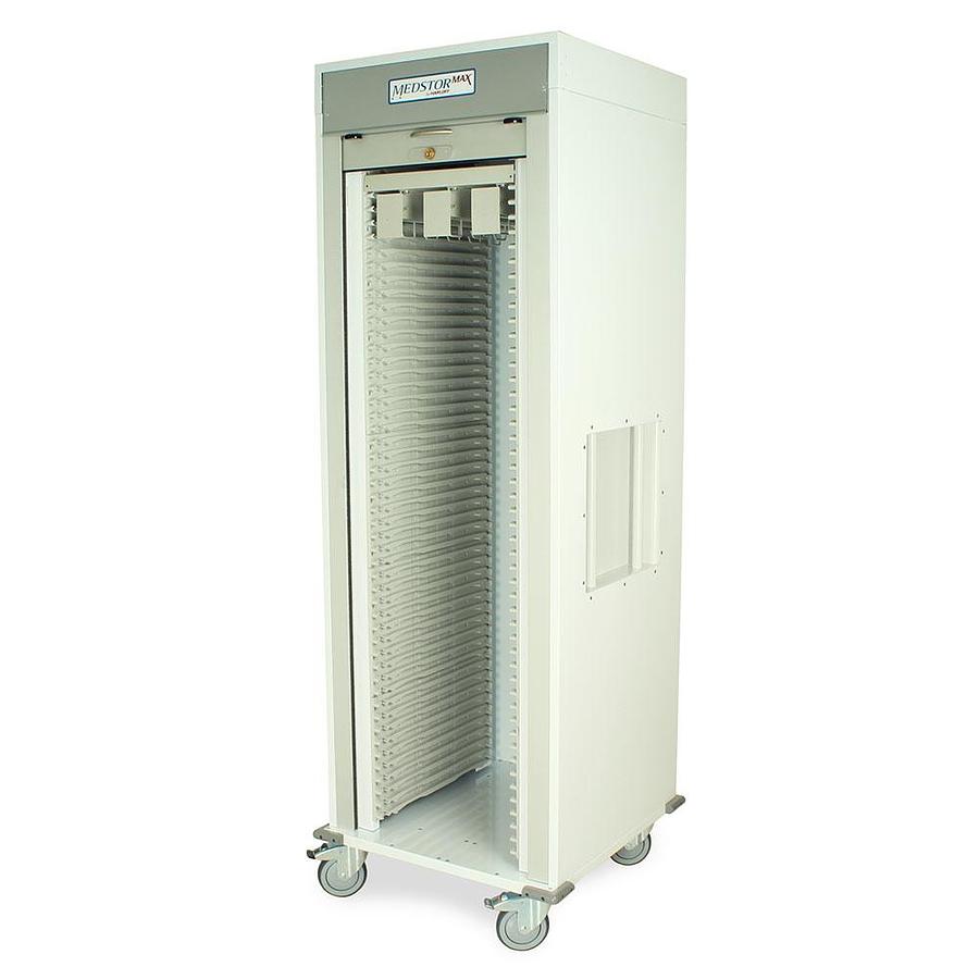 Cart, Catheter Storage, Single Column with Tambour Door