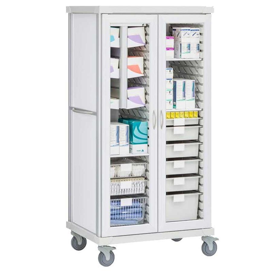 Tall Open Heart Cart, Double Column, Mobile