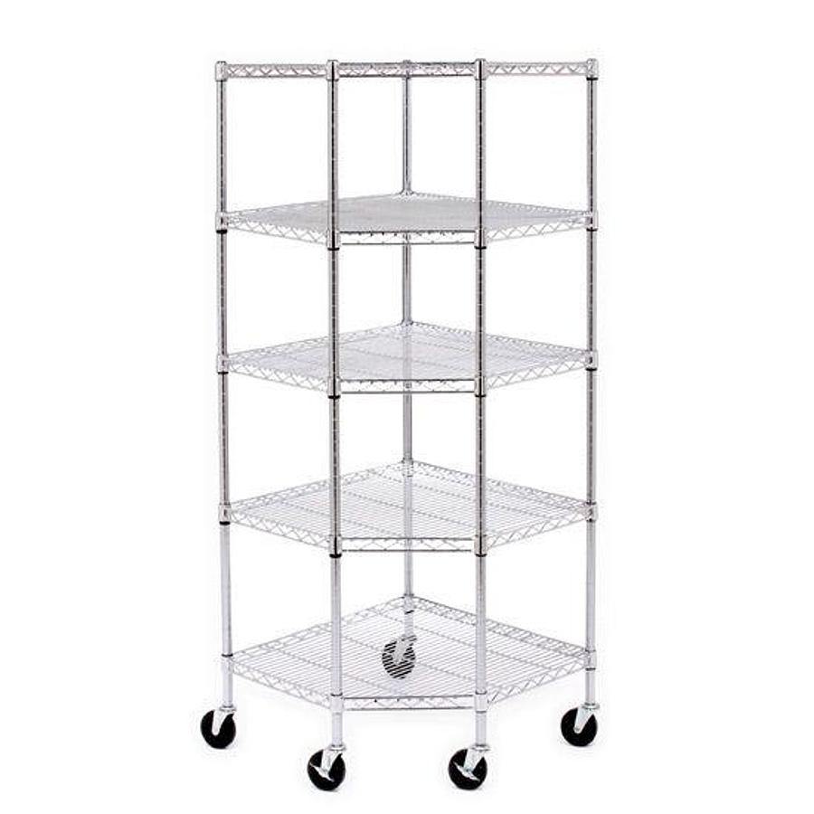 Five Sided Wire Shelving Unit 21″ x 36″ x 80″, 5-Tier