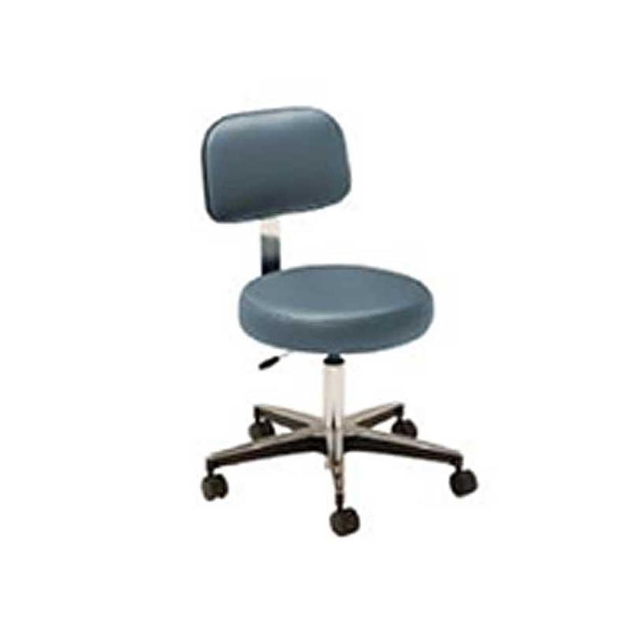 Exam Stool, Hand Operated w/Backrest