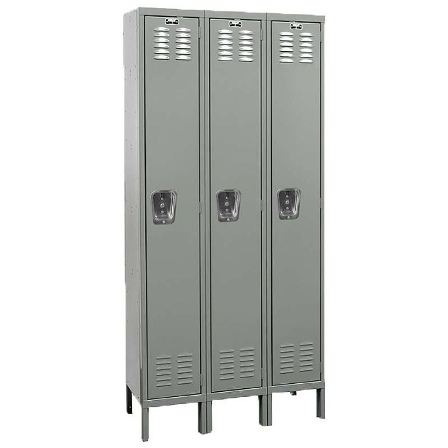 Single Tier Locker Set, 3-Wide, 12″ x 12″ x 78″