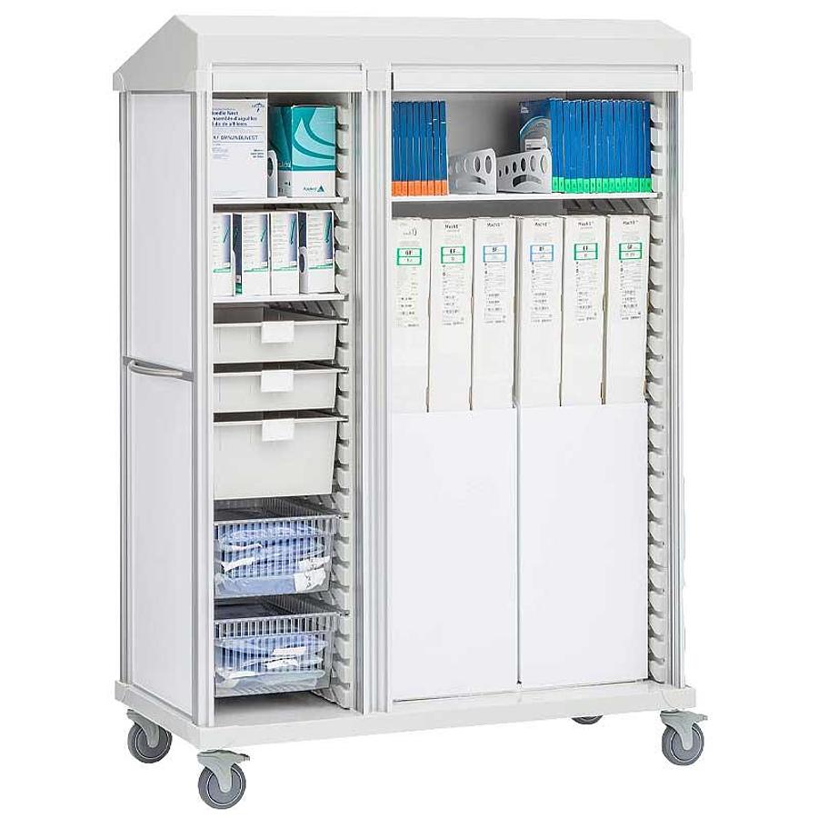 Three Column Boxed Catheter Cart, Mobile