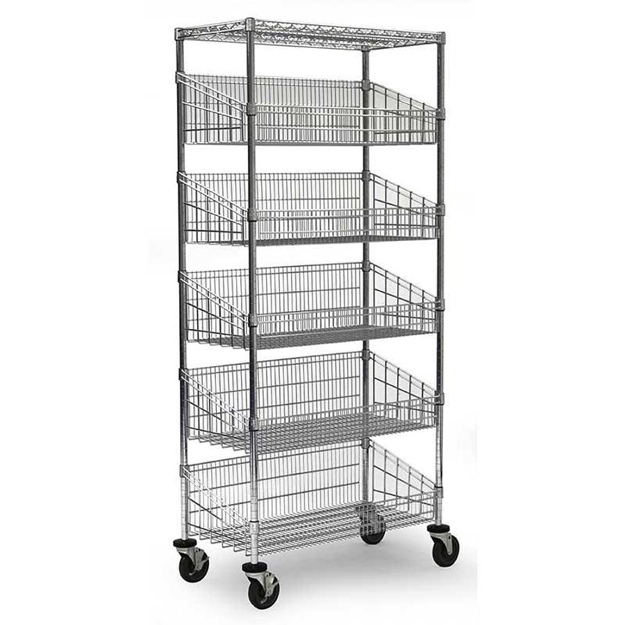 Combination Shelving Unit, 24″ x 60″ x 80″, 1F5B, Mobile