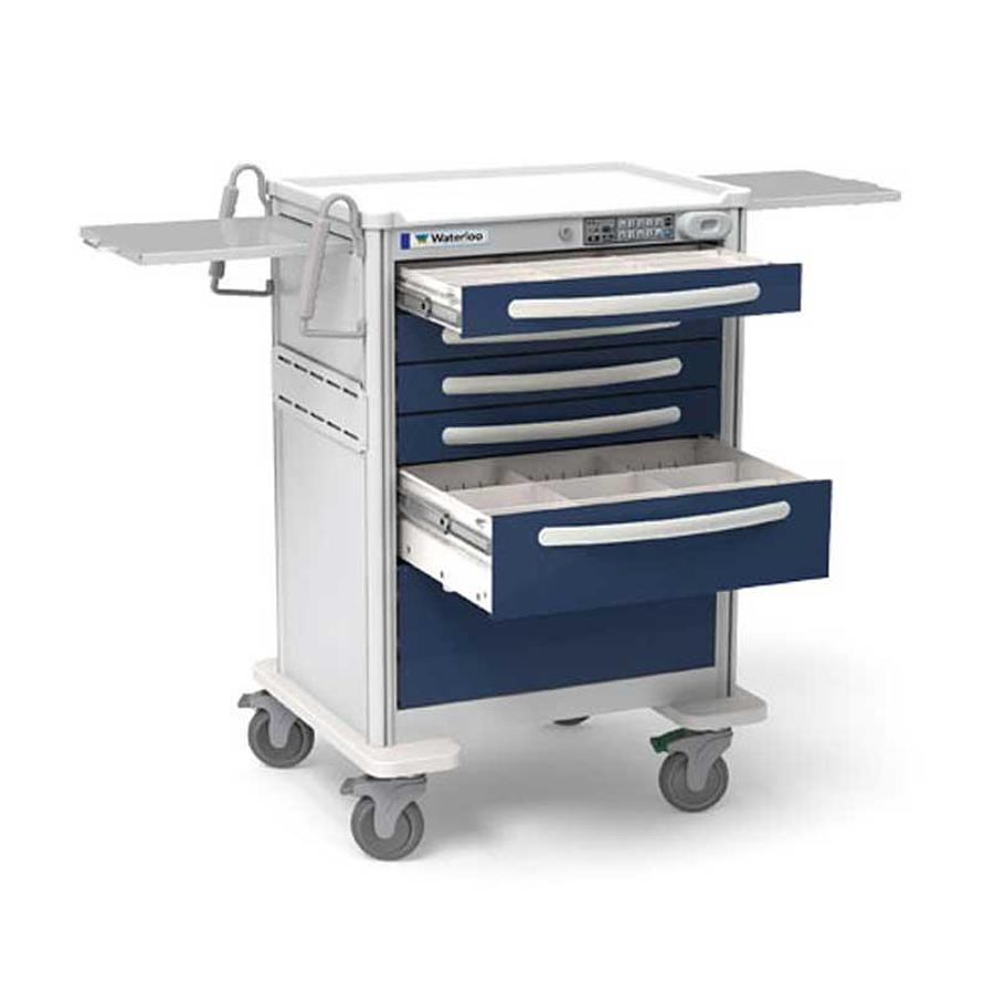 Anesthesia Cart, 6-Drawers, Electronic Lock w/Proximity, Aluminum