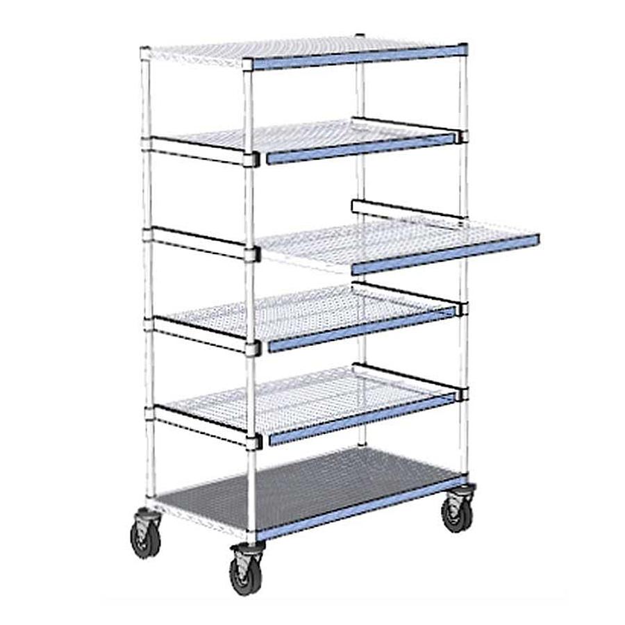 Wire Shelving Unit, 24″ x 36″ w/Pull-Out Shelves