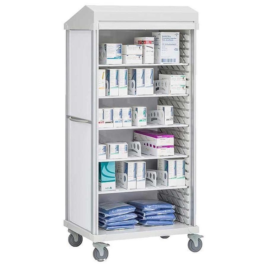 Tall Double Column 5 Shelf Cart
