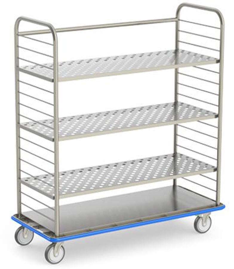 Case Cart, Open, Stainless Steel – 60″