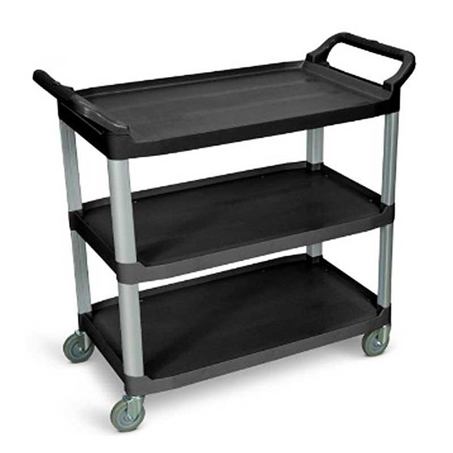 Utility Cart, Plastic, 3-Shelf 20″ x 42″
