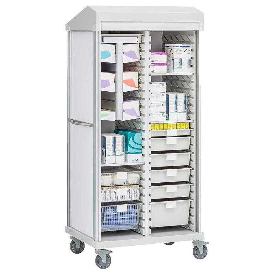 Tall Open Heart Cart, Double Column, Mobile