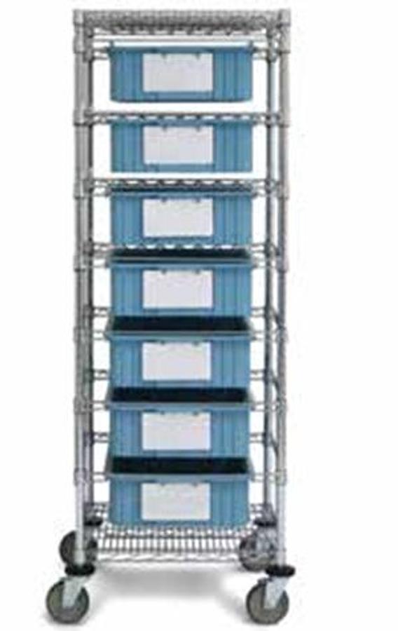 Supply Cart, 24″ x 24″ with (7)Totes