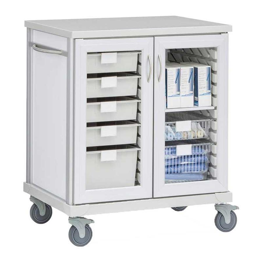 Counter Height General Storage Cart, Double Column
