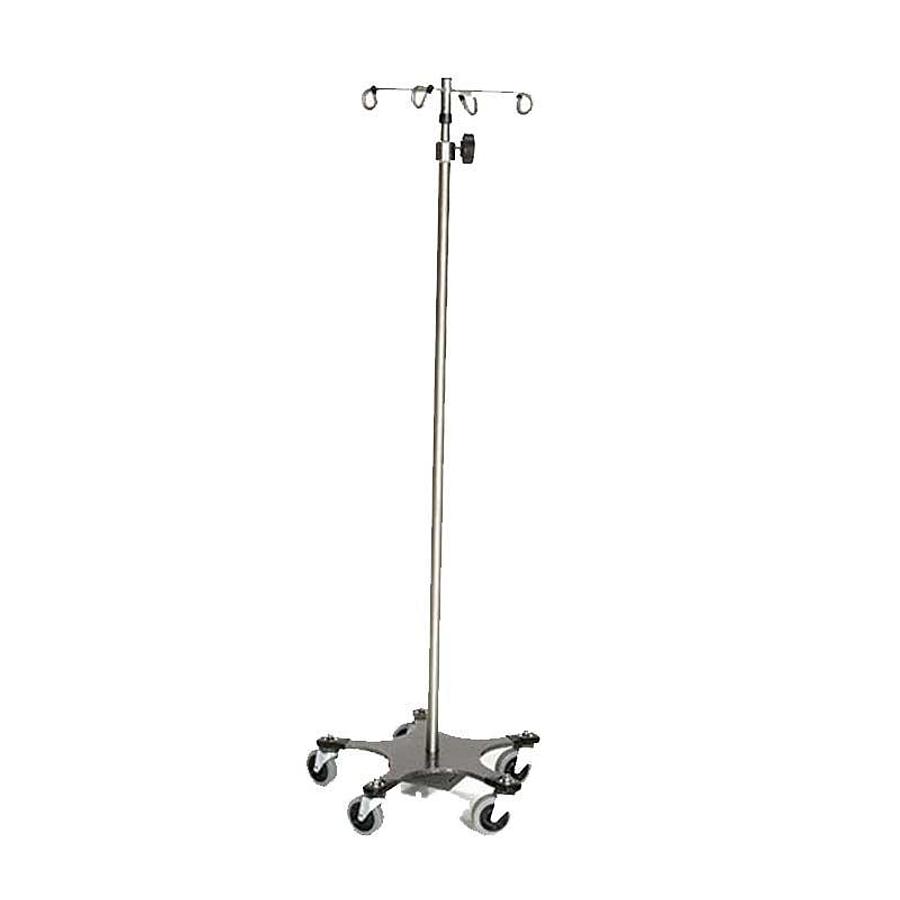 IV Pole, 5-Leg, Chrome, Knob Control