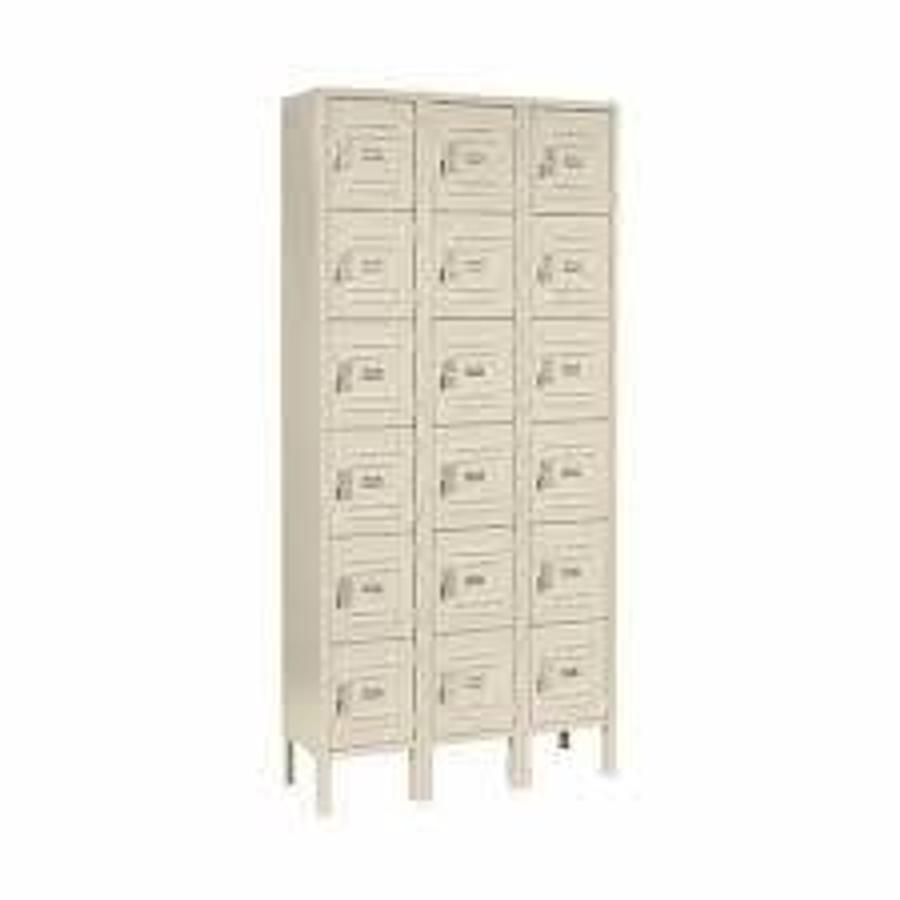 Six Tier Locker Set, 12″ x 15″ x 78″, 3-Wide