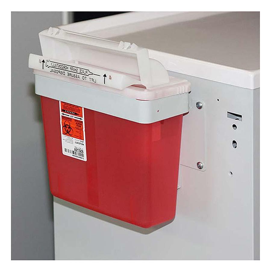 Non Locking Sharps Container Mounting Bracket