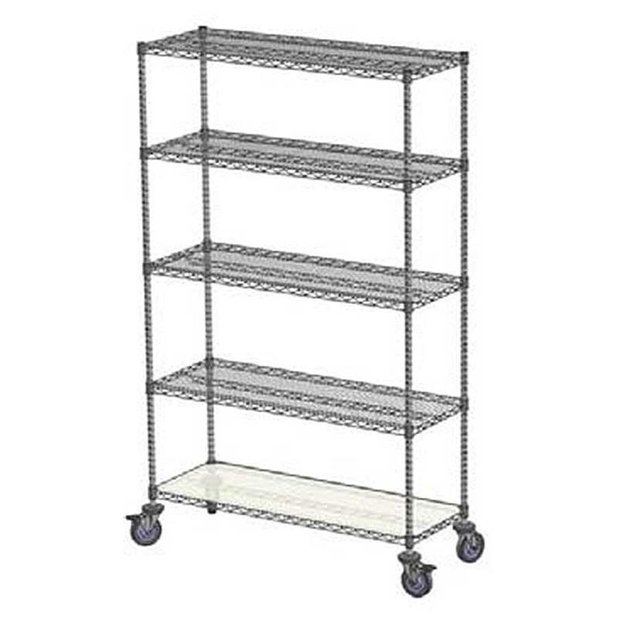 Wire Shelving Unit, 24″ x 72″ x 80″, 5-Tier