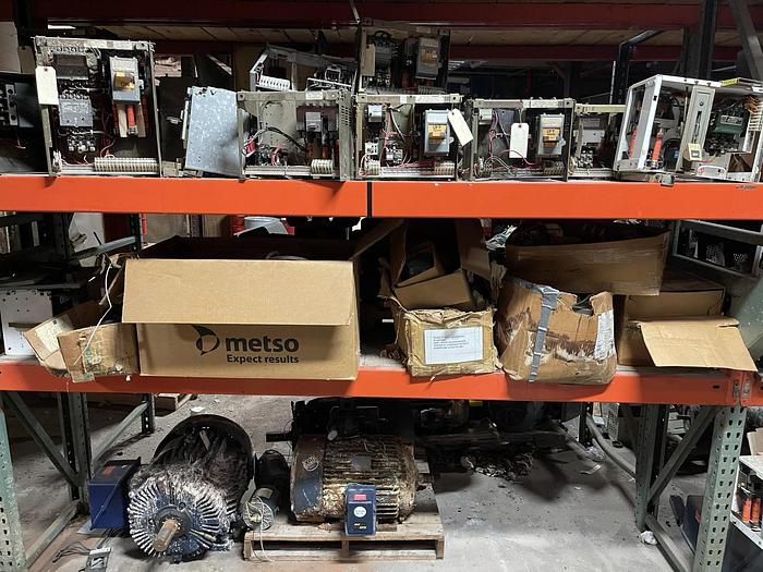 Used ELECTRICAL CONTENTS ON PALLET RACKING MCC BUCKETS