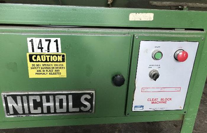 Used NICHOLS CLEAT BORING MACHINE