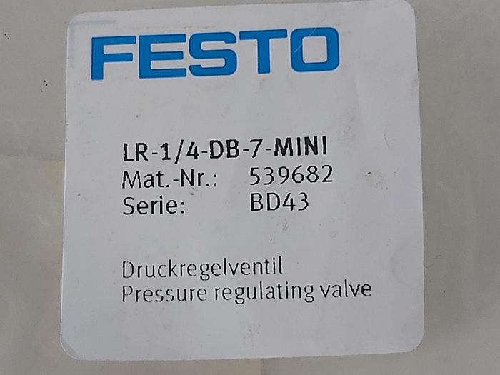 4 Stück Druckregelventil mit Manometer, LR-1/4-DB-7-MINI, 539682, Festo neu
