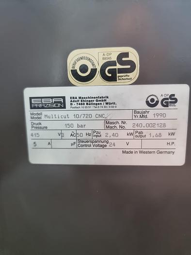 Used EBA 10/720 CNC