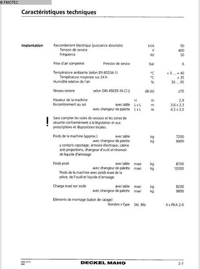 Used 2000 MAHO MH 800 E