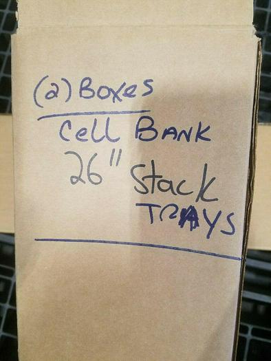 Used 26" Cell Bank Stainless Steel Stack Trays Racks Pharmaceutical