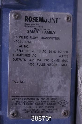 Used Rosemount 8712CR12M4 Magnetic Flow Transmitter #38873