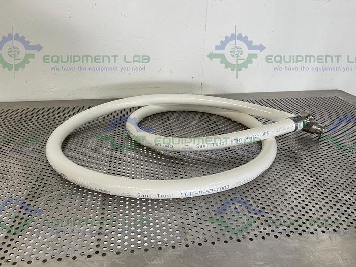 Used Sani Tech  STHT-R-HD-1000 120" Silicone Hose w/ 1" Sanitary Fitting