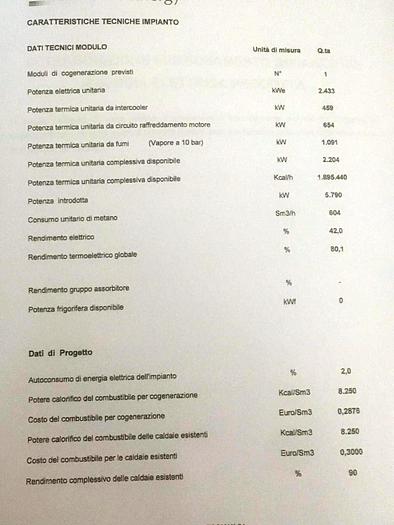 Used GENERATORS & COGENERATION PLANTS