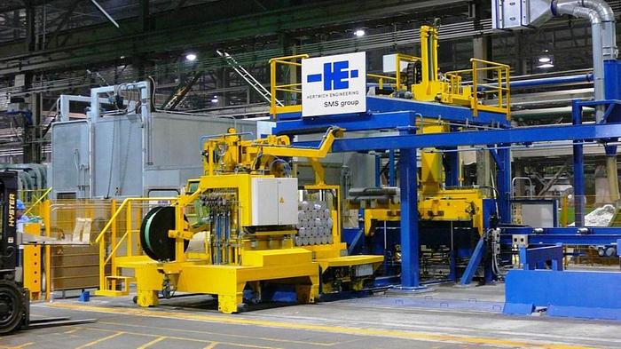 Used Hertwich Aluminum Extrusion Log Sawing System: EX-475