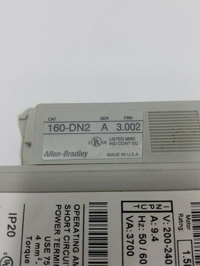 Used ALLEN-BRADLEY 160-AA08NPS1 SER C SPEED CONTROL. 160-LFA2 Ser A. 160-DN2 Ser A