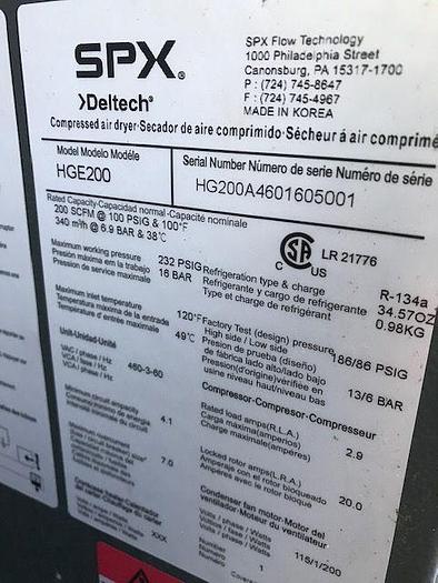 Used 2016 COMPRESSED AIR DRYER