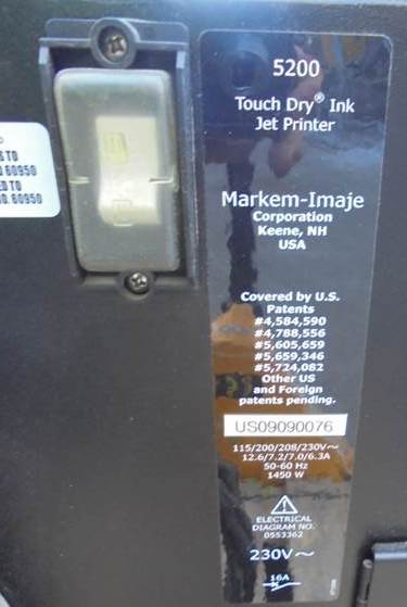 Usado 2009 Markem Imaje 5200