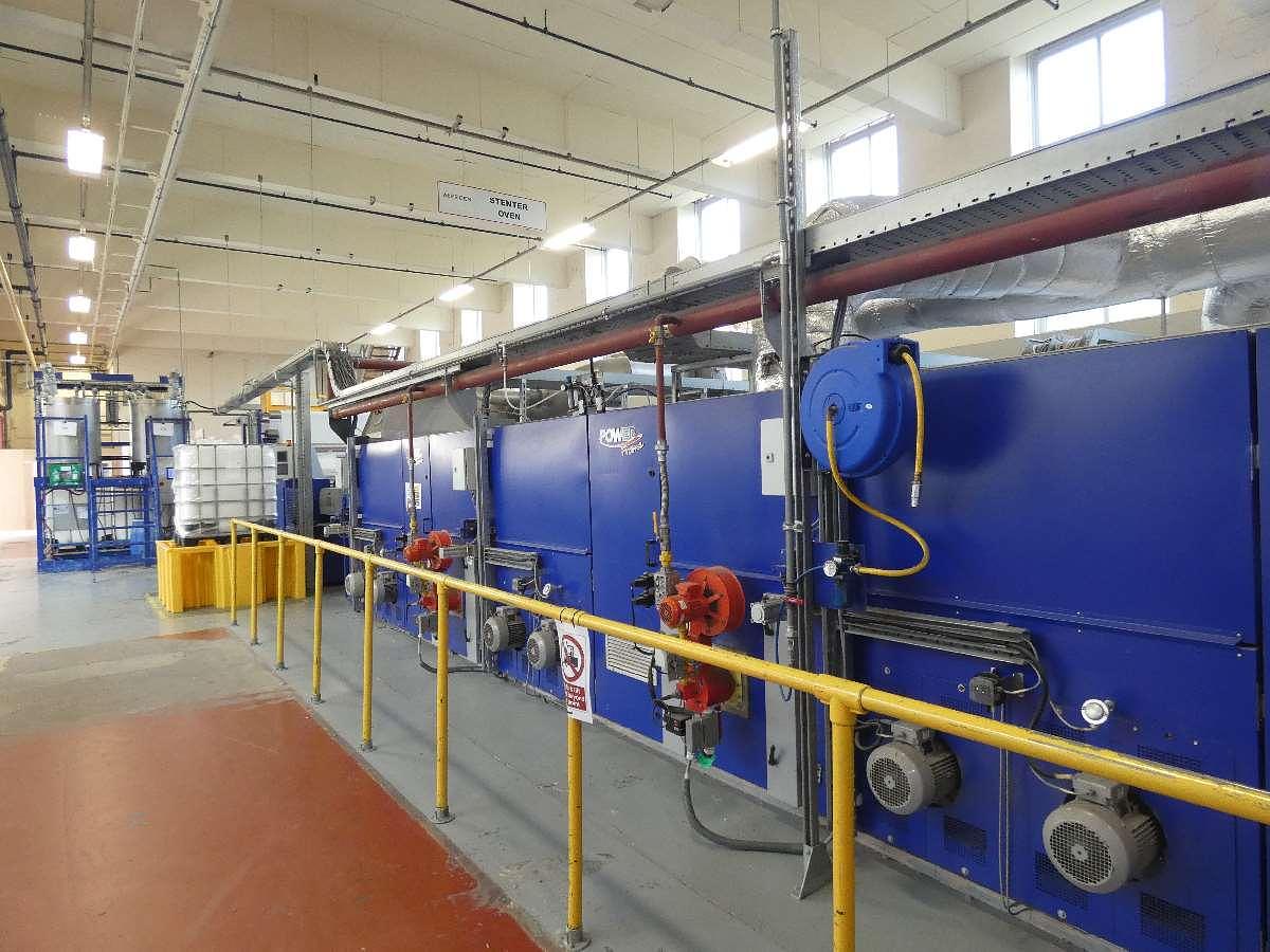 Used 1 x 2.4m Bruckner 8 Bay Gas Stenter with Impregnation padder, 2011
