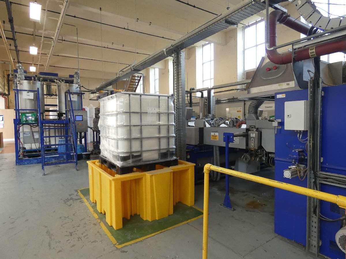 Used 1 x 2.4m Bruckner 8 Bay Gas Stenter with Impregnation padder, 2011