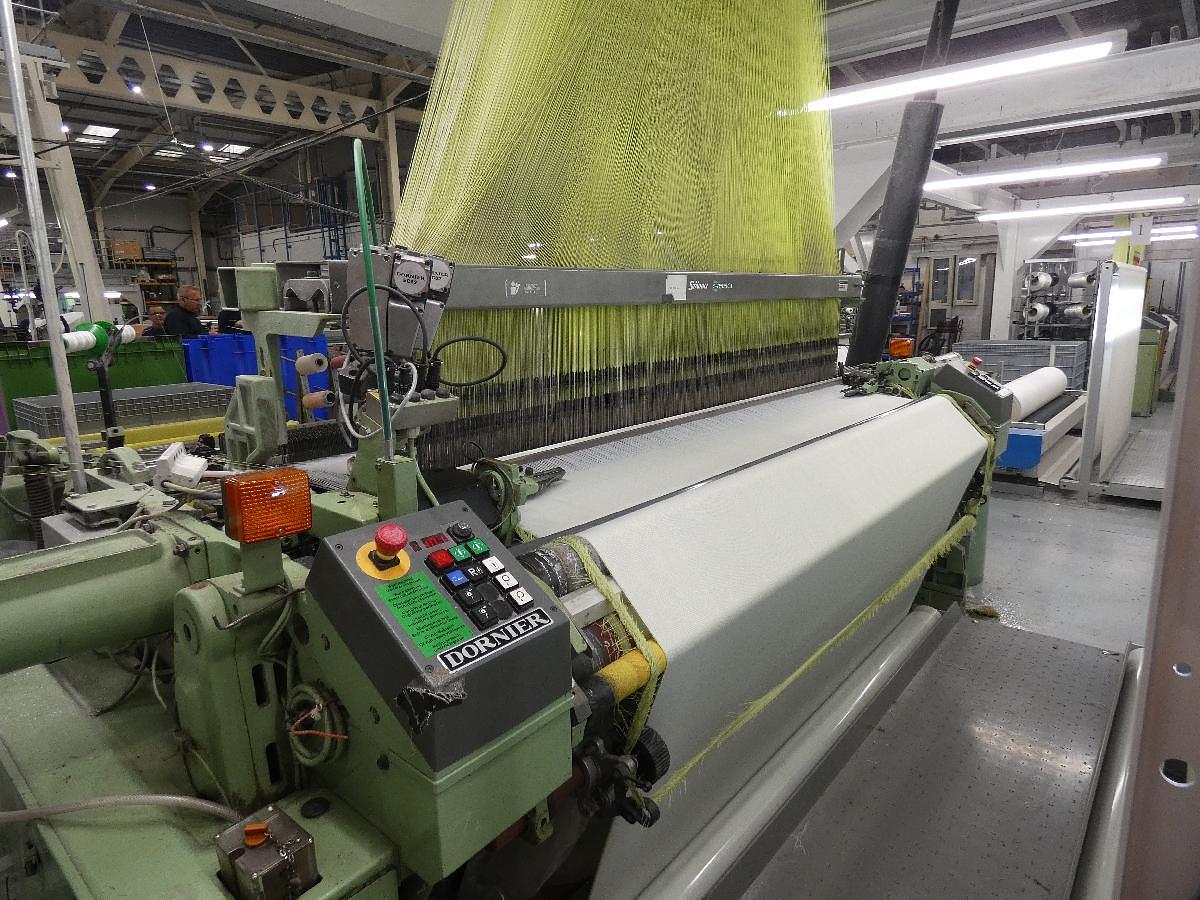 Used 2 x 2.2m Dornier jacquard looms, HTVS4/J with Bonas Jacquard (1344 hooks), 1997