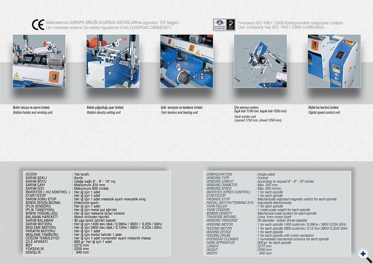 Winding, Hank to cone winder, E1-CLM01, (New)