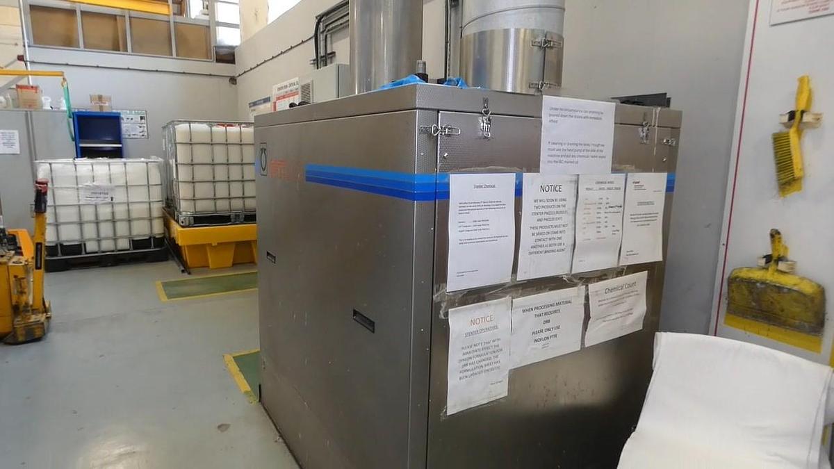 Used 1 x 2.4m Bruckner 8 Bay Gas Stenter with Impregnation padder, 2011
