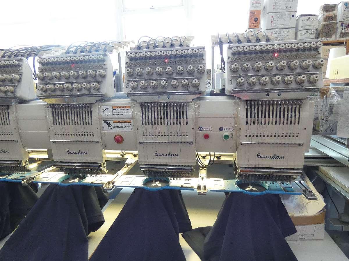 Used 3 x 8 head Barudan Embroidery machines