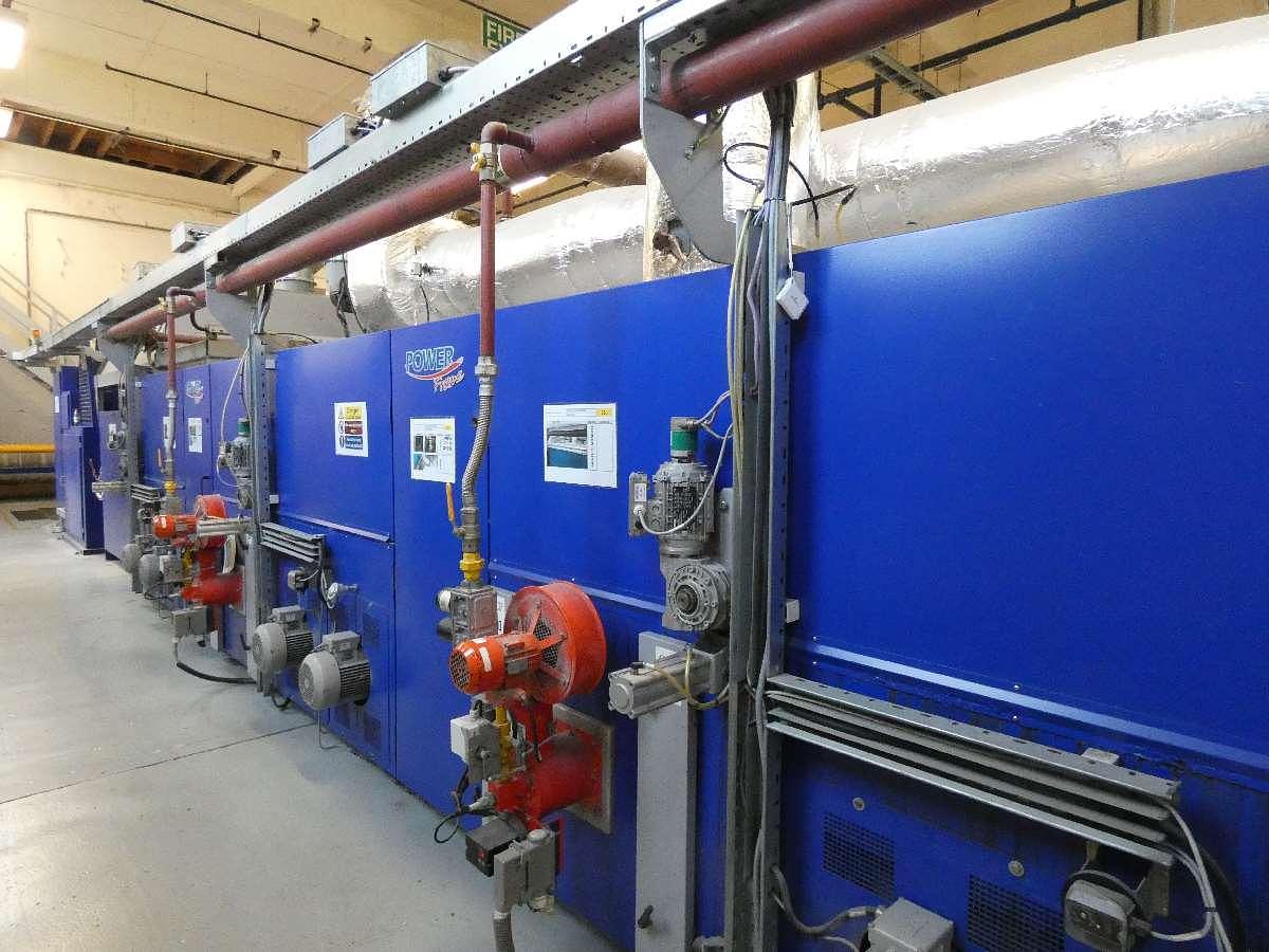 Used 1 x 2.4m Bruckner 8 Bay Gas Stenter with Impregnation padder, 2011