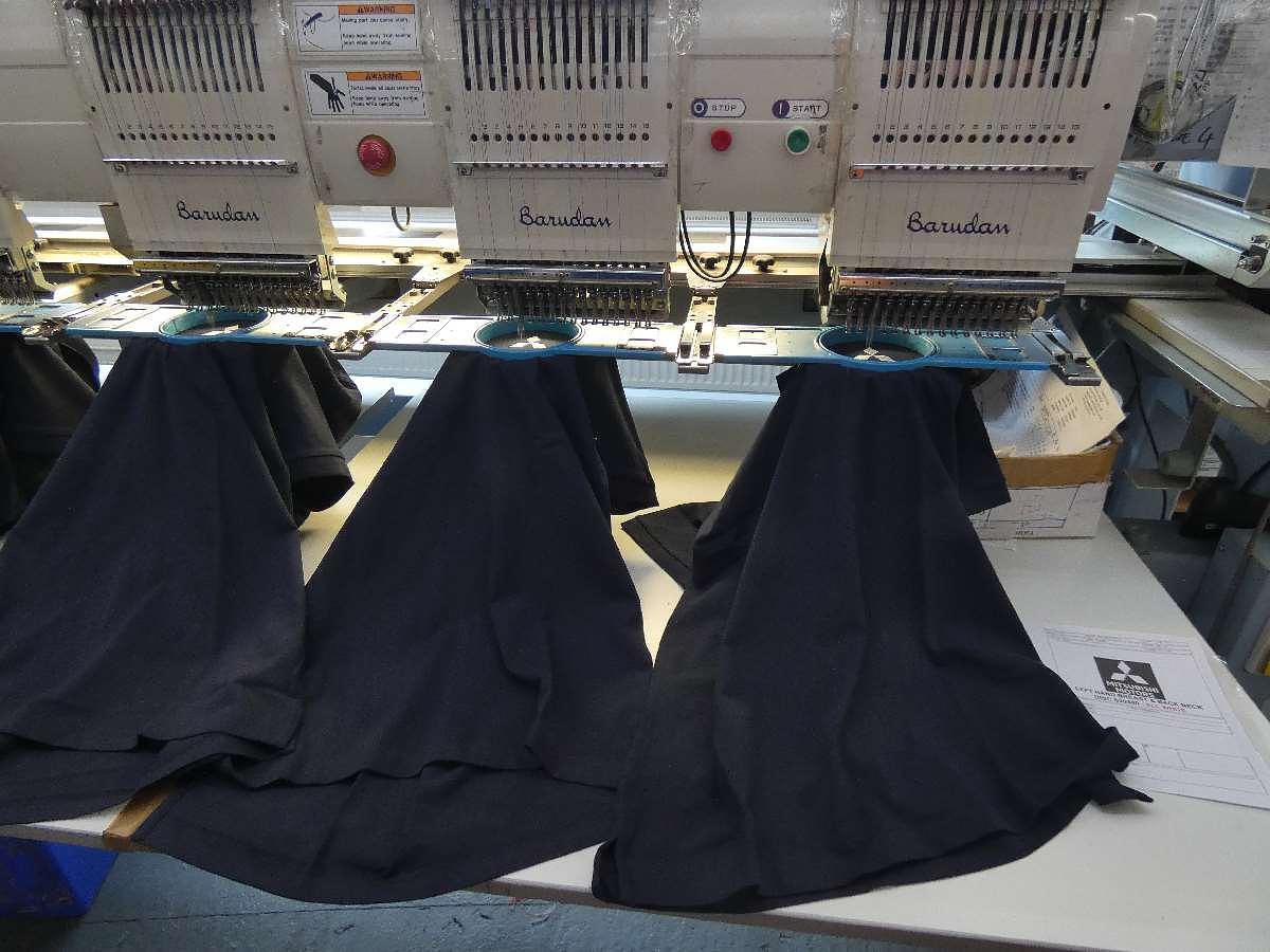 Used 3 x 8 head Barudan Embroidery machines