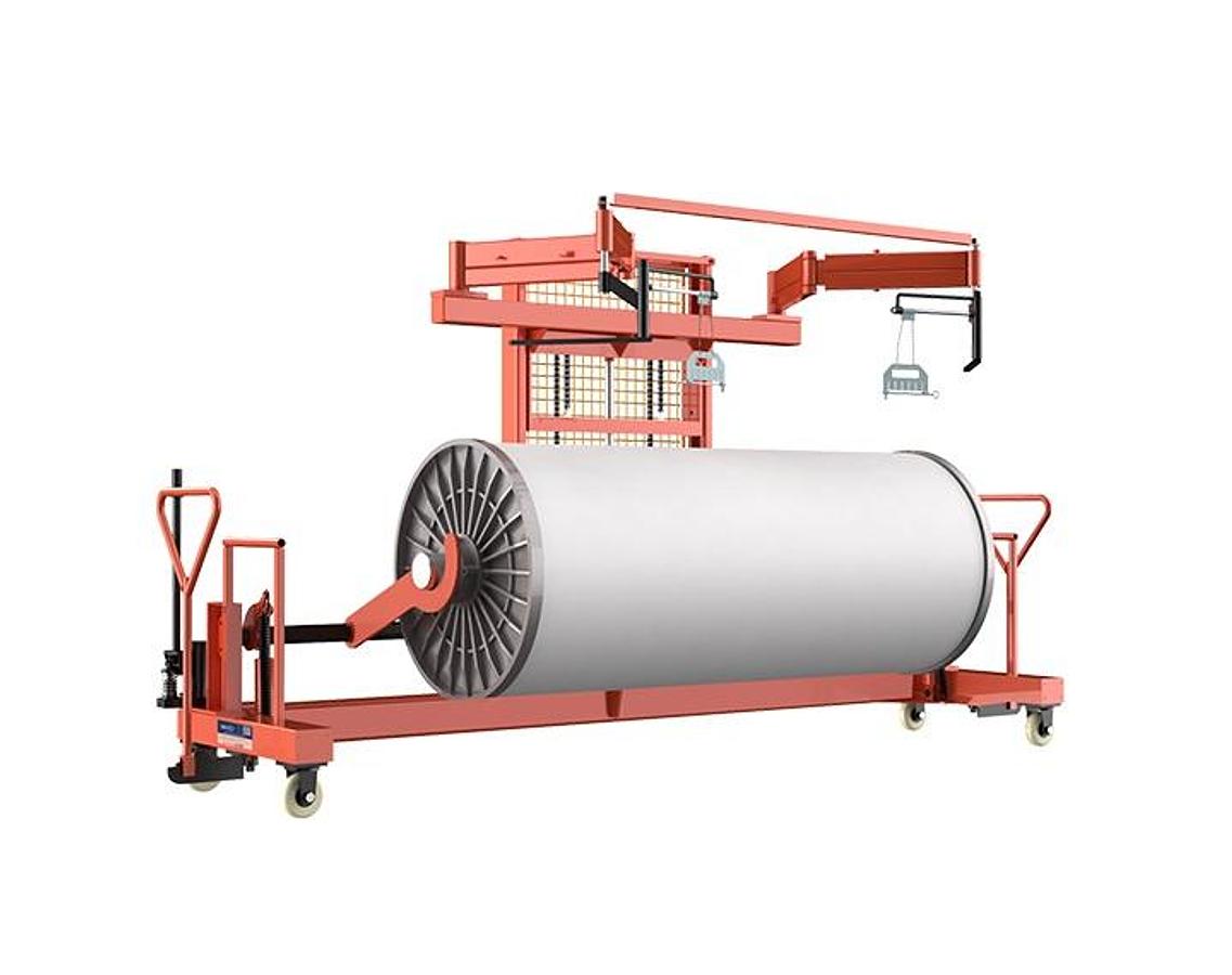 Weaving transport, Hydraulic Warp Beam Lift Trolley with Harness Mounting Device, G5-HBT-02 (New)